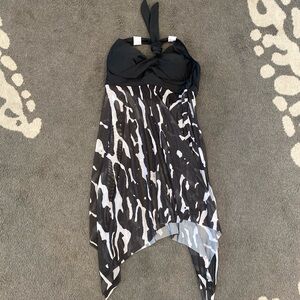 NWOT Black & White Halter cover up Dress